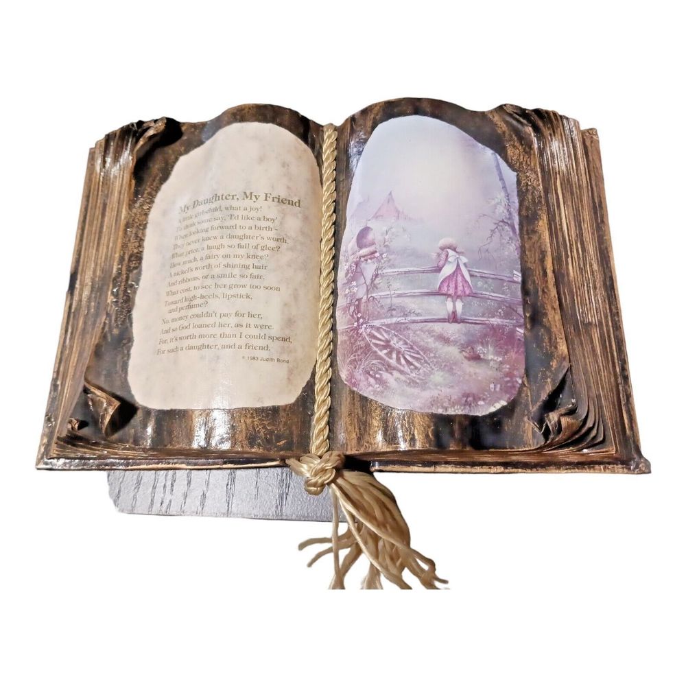 Vintage My Daughter, My Friend Book with Wood Stand
